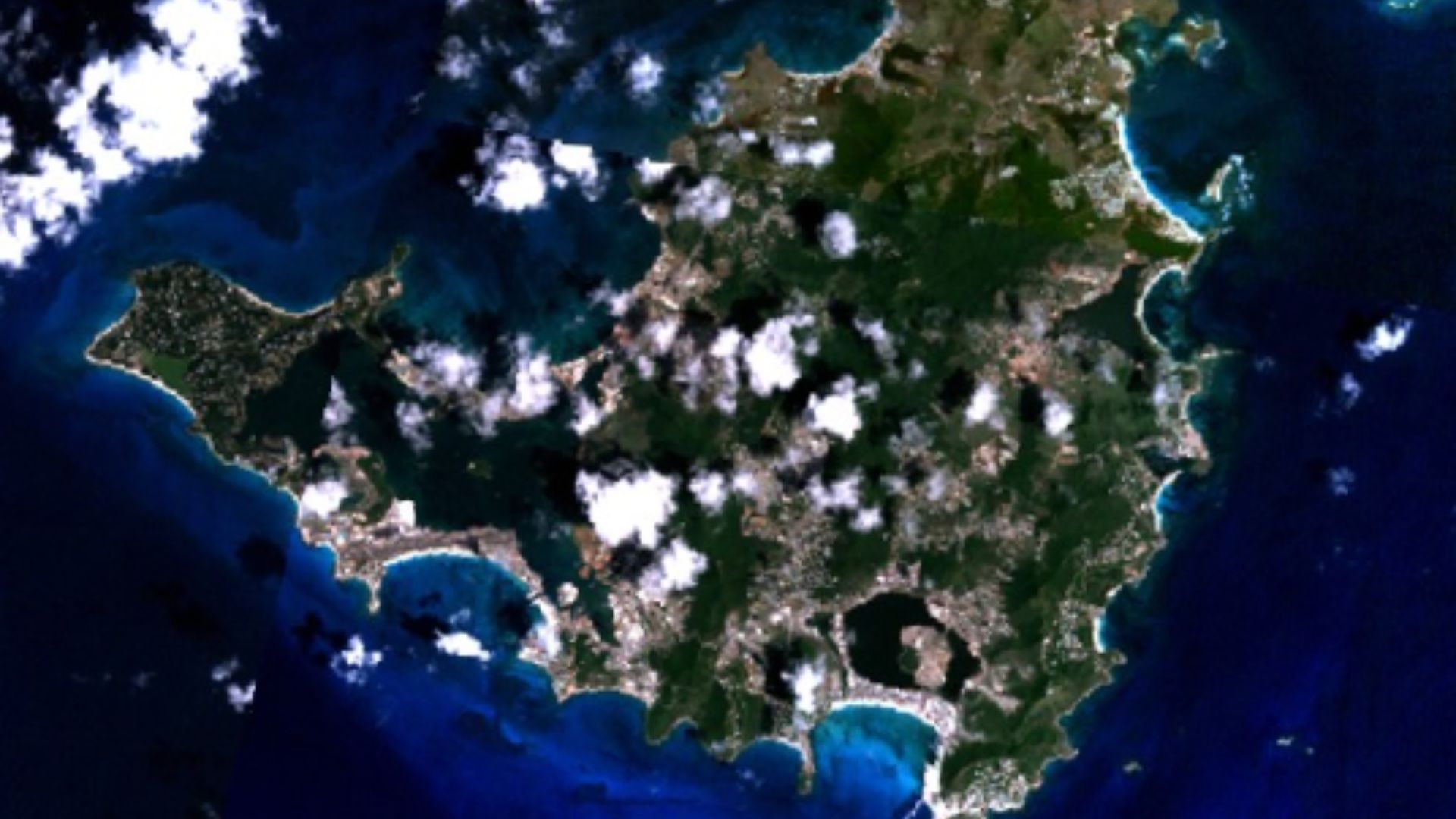 Saint Martin - NASA NLT Landsat 7 (Visible Color) Satellite Image