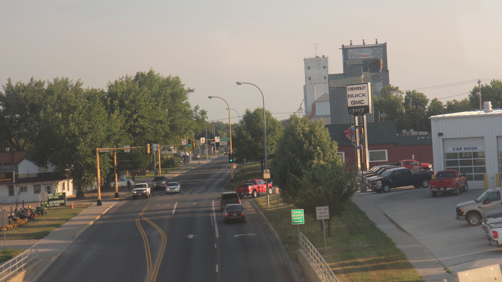 w:North Dakota Highway 20 in w:Devils Lake, North Dakota from Amtrak on train tracks near southern terminus along U.S. Route 2.  This   file was uploaded  with Commonist.