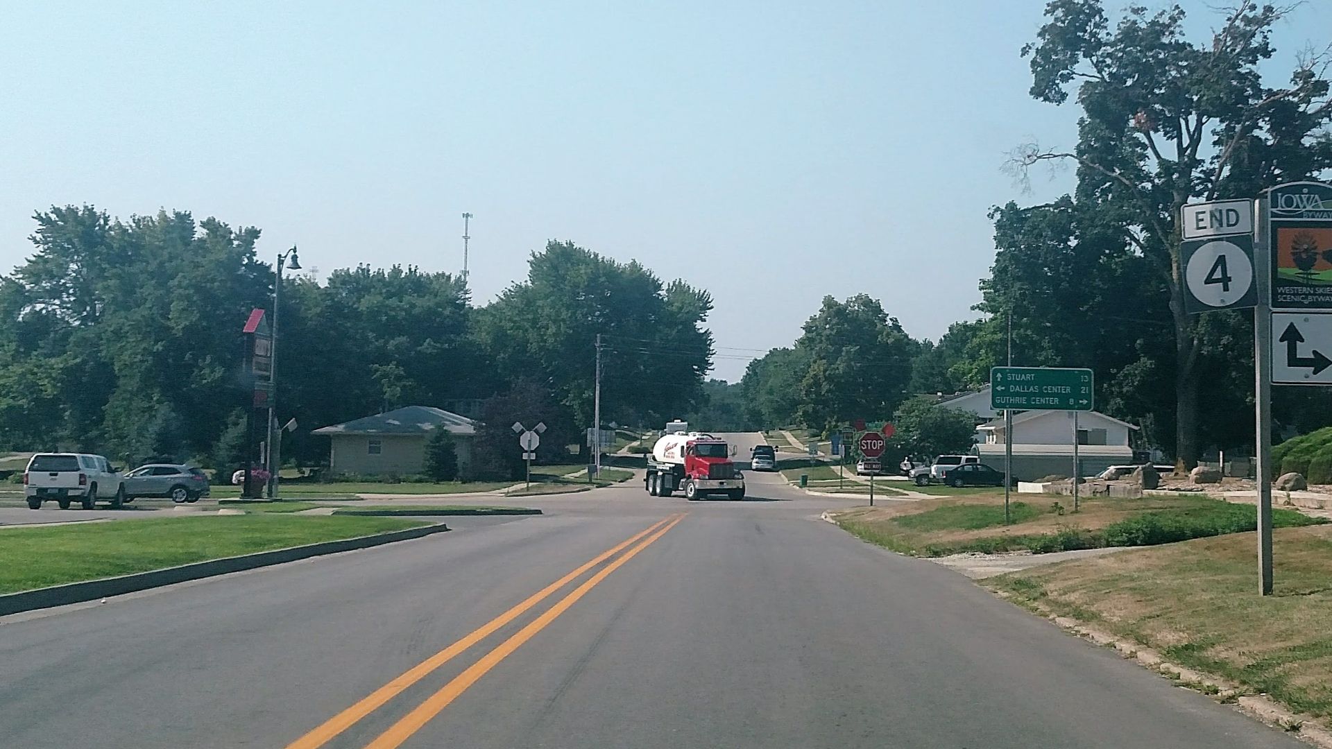 Highway 4 ends at Highway 44 and SE 3rd Street in Panora