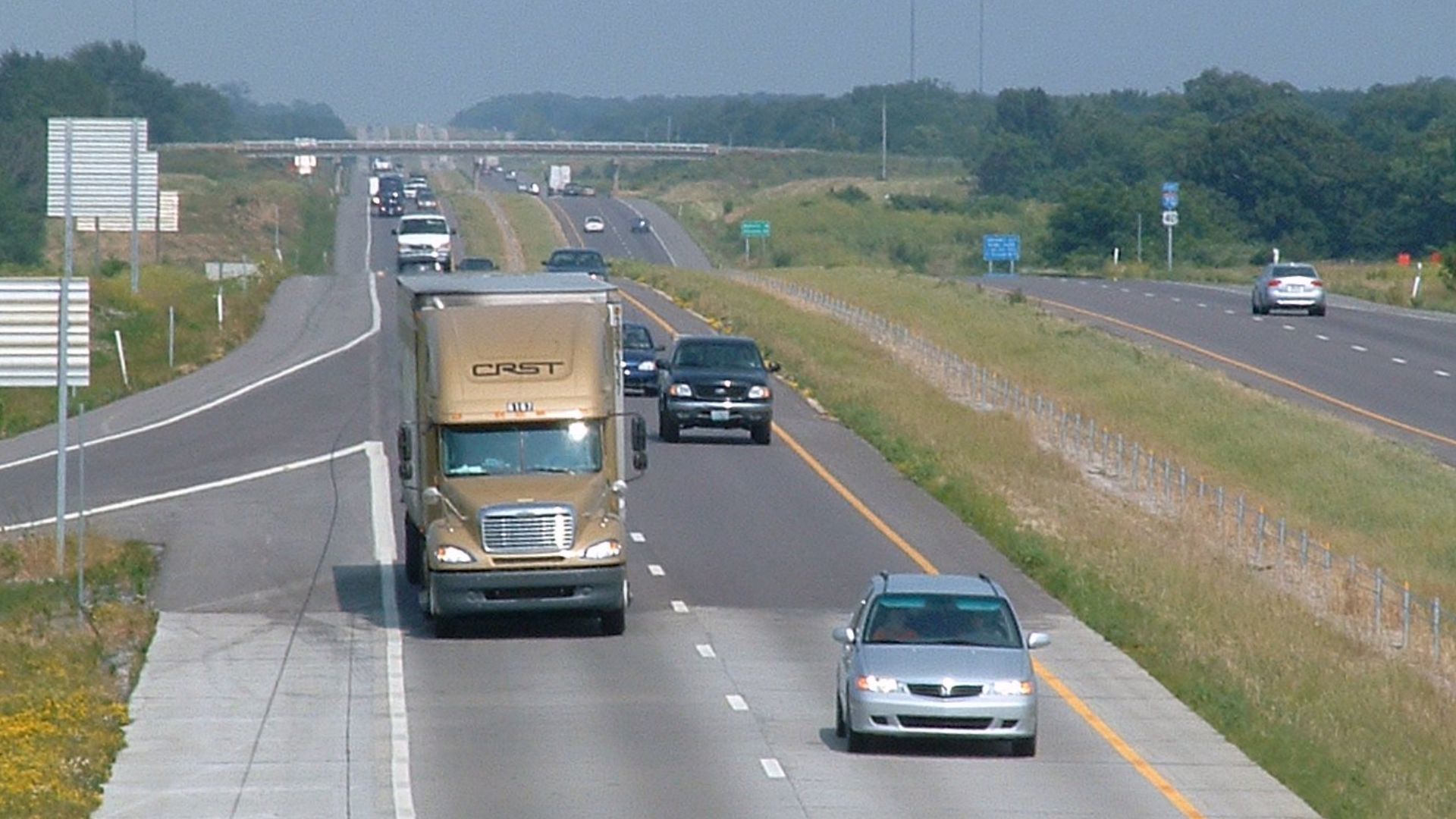 Interstate 70 in western Missouri.  Photographed June 16, 2006 in western Saline County, Missouri by Kelly Martin.
