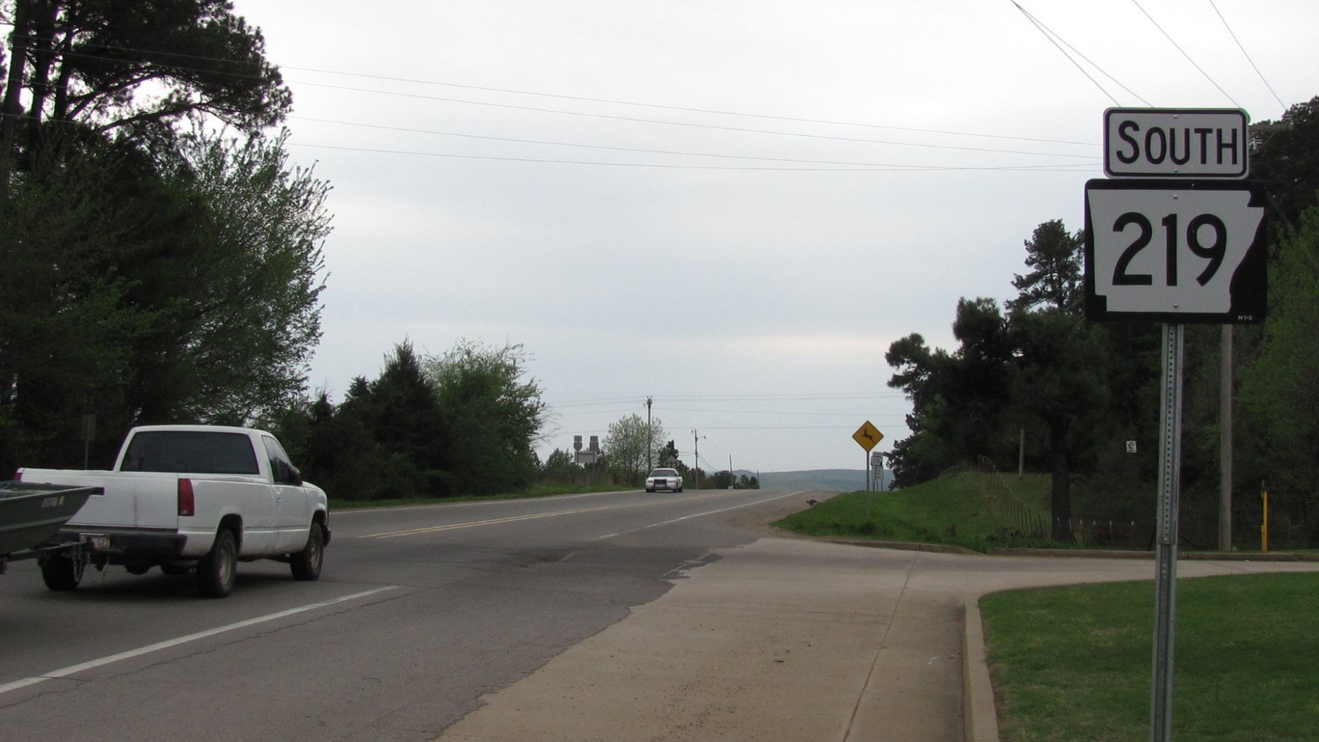 Arkansas Highway 219 southbound, Ozark Arkansas