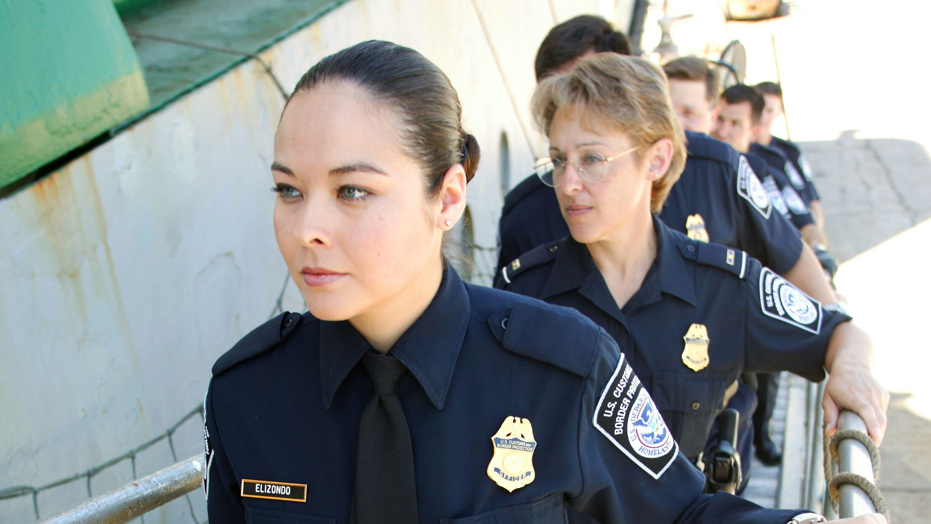 File:CBP female officers going aboard a ship.jpg