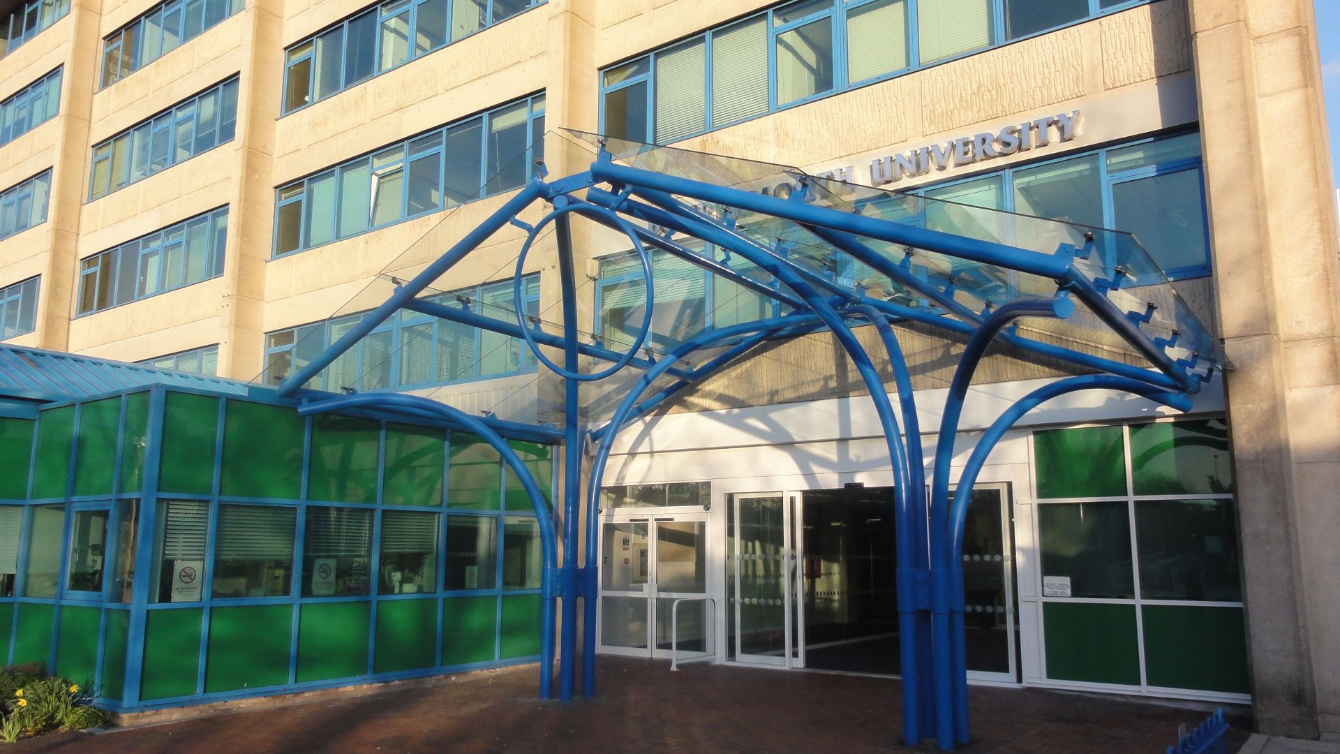 Entrance to Bournemouth University building.