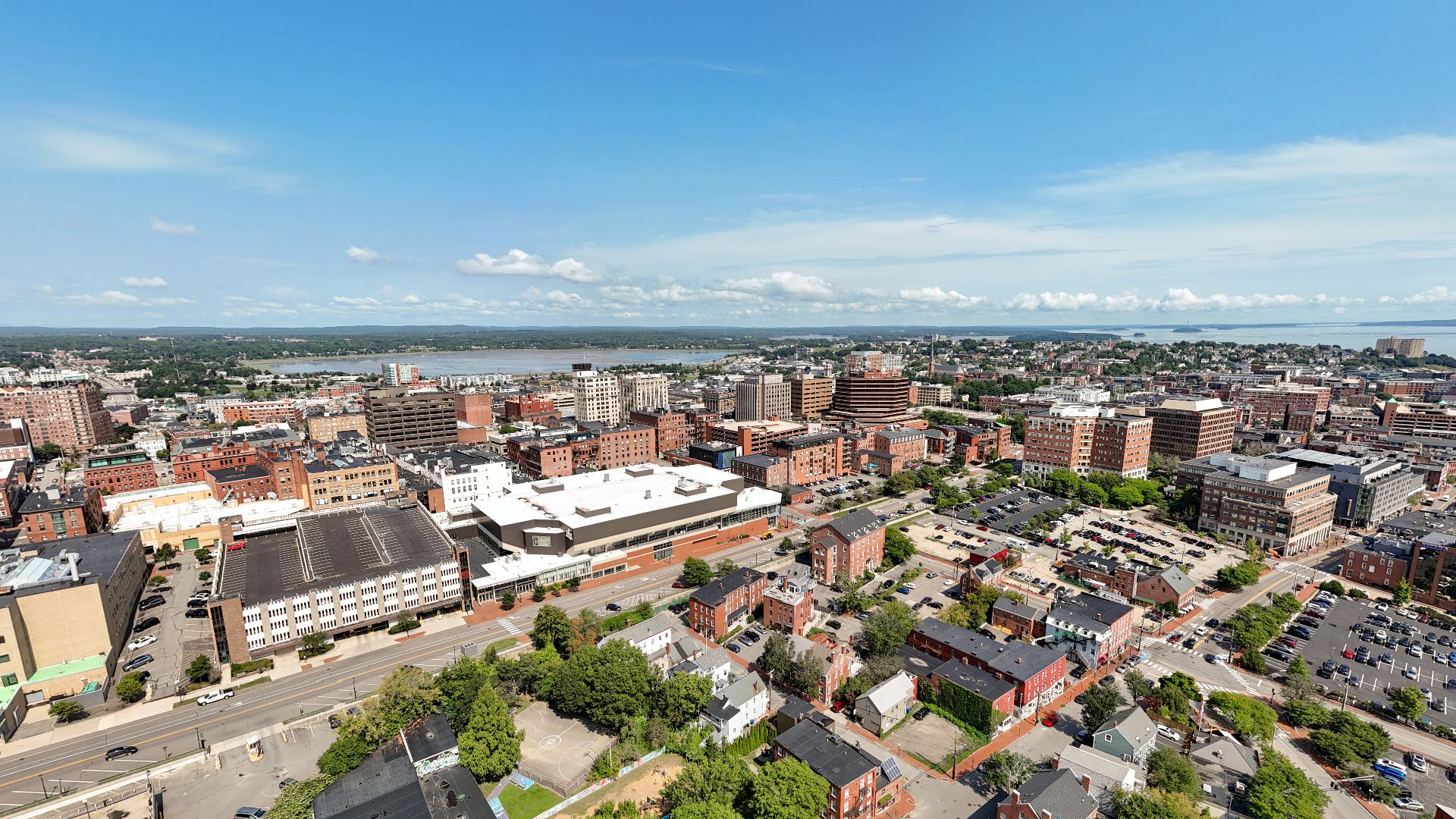 File:Portland, Maine skyline aerial view by drone.jpg