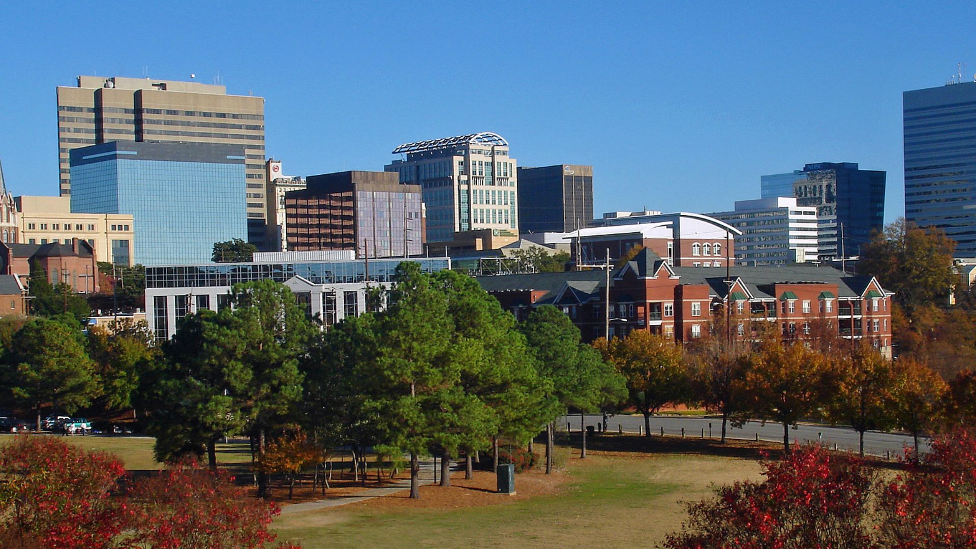 skyline of downtown Columbia, SC, USA from Arsenal Hill neighborhood
