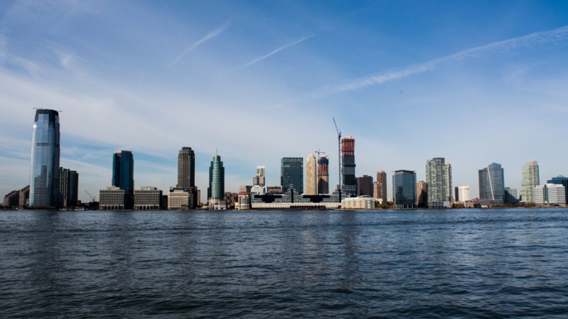 New Jersey skyline from Statue of Liberty