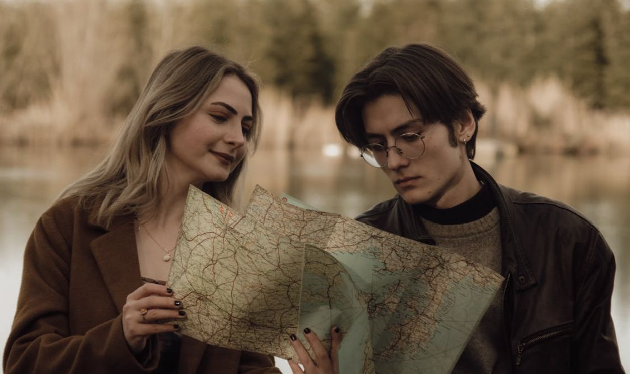 Couple Checking a Map