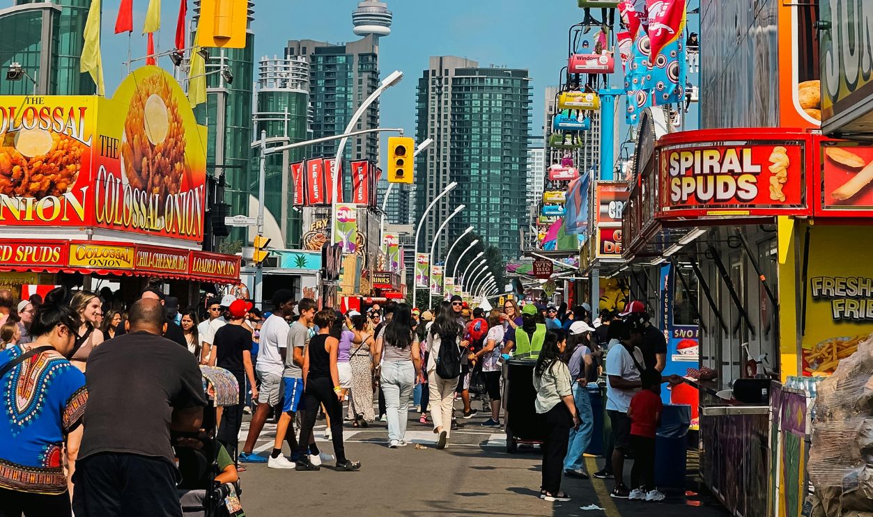 Crowded Street in Toronto, Canada