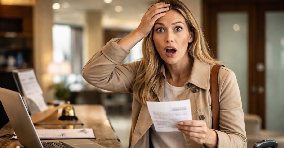 Surprised at the hotel reception