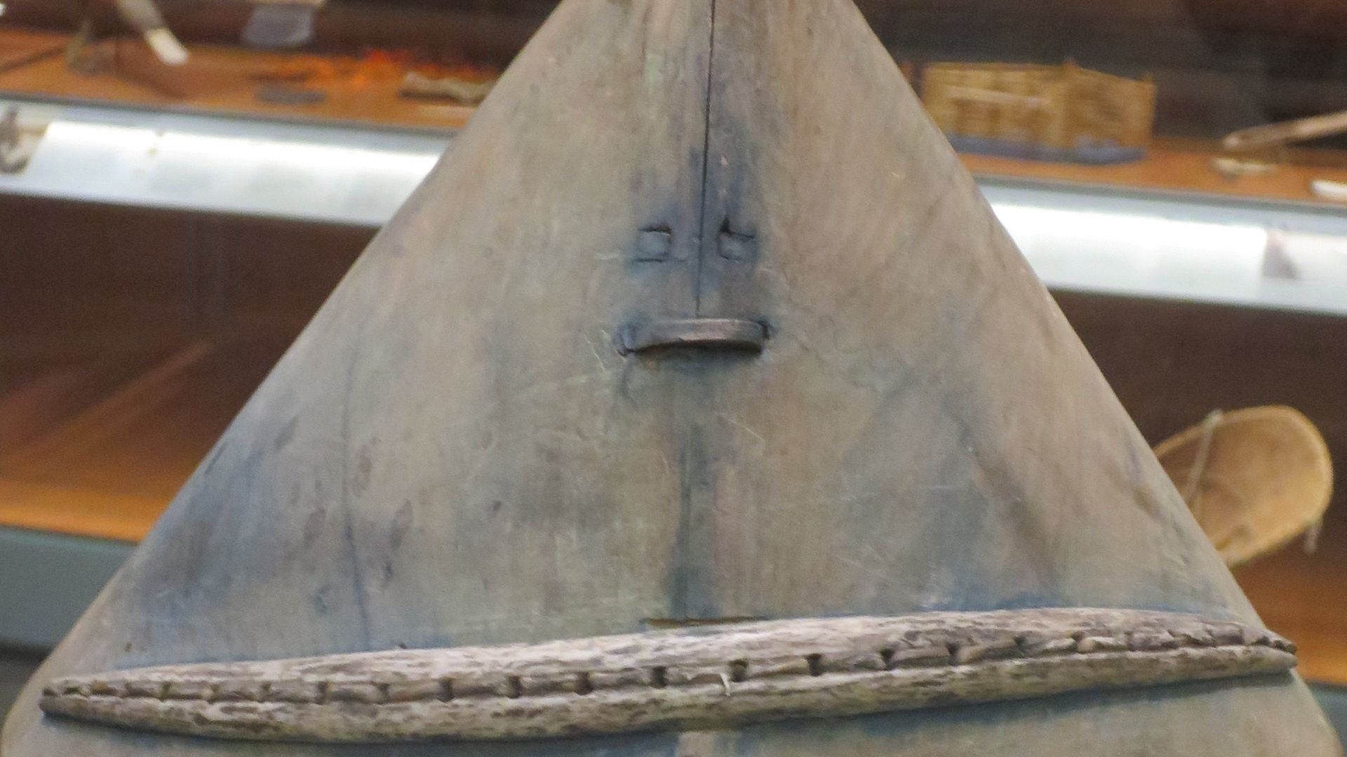Ugtarcum hat, Yup'ik, late 19th century, Alaska State Museum, Juneau