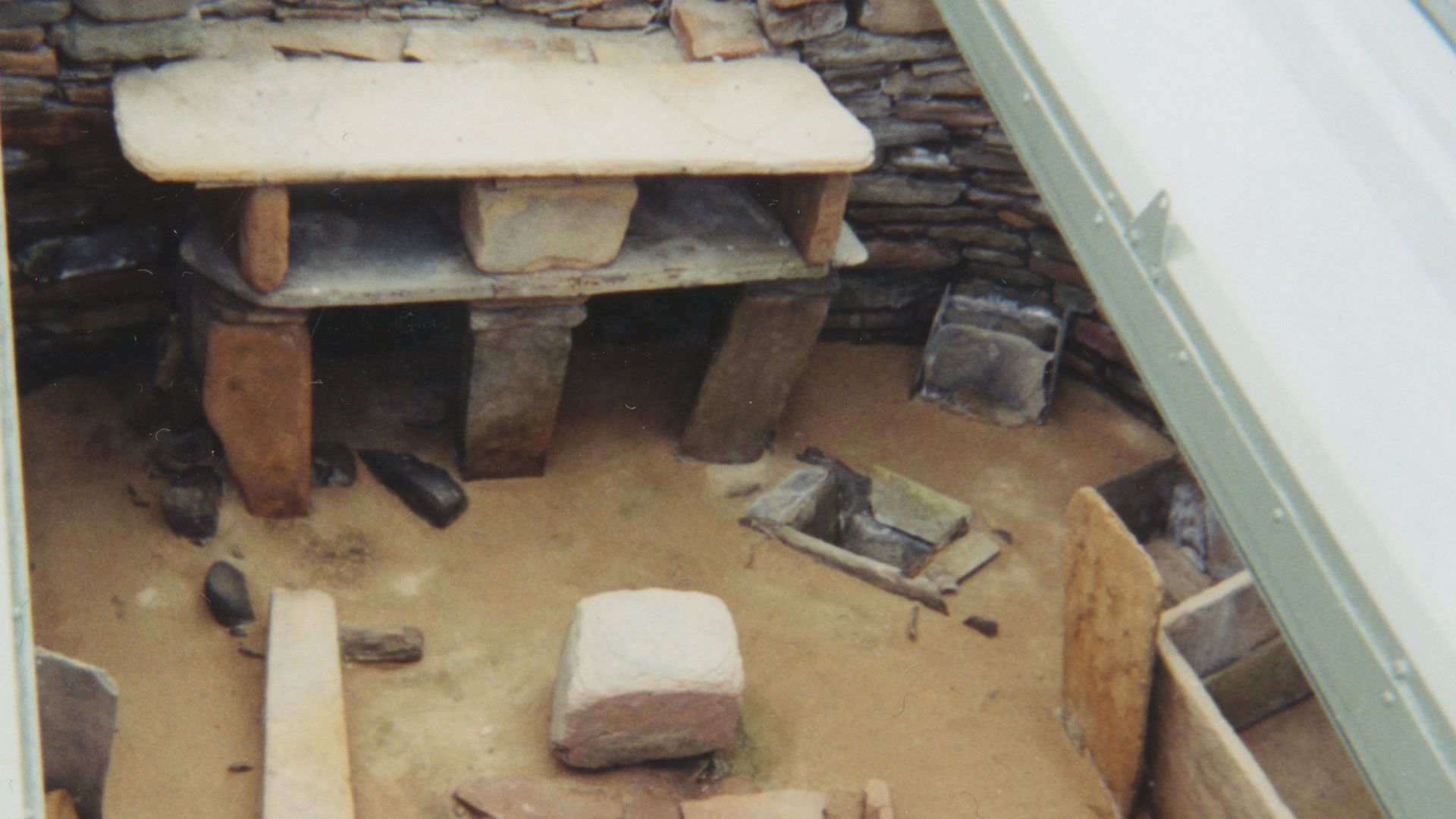 This well preserved neolithic settlement by the Bay of Skaill is older than both Stonehenge and the Great Pyramids. This photo was taken in August of 2000.
