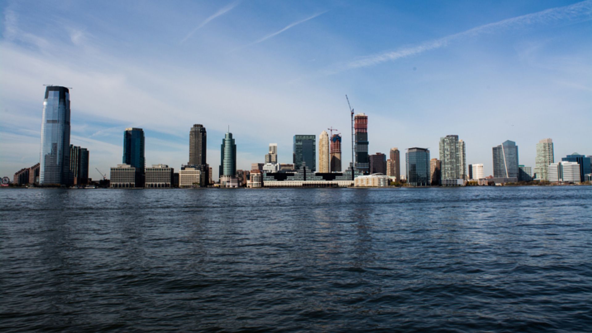 New Jersey skyline from Statue of Liberty