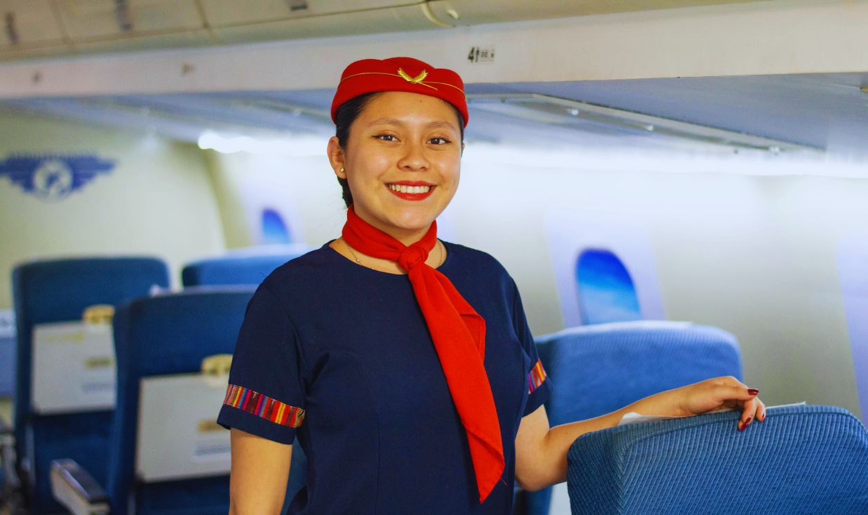 Smiling Stewardess Portrait