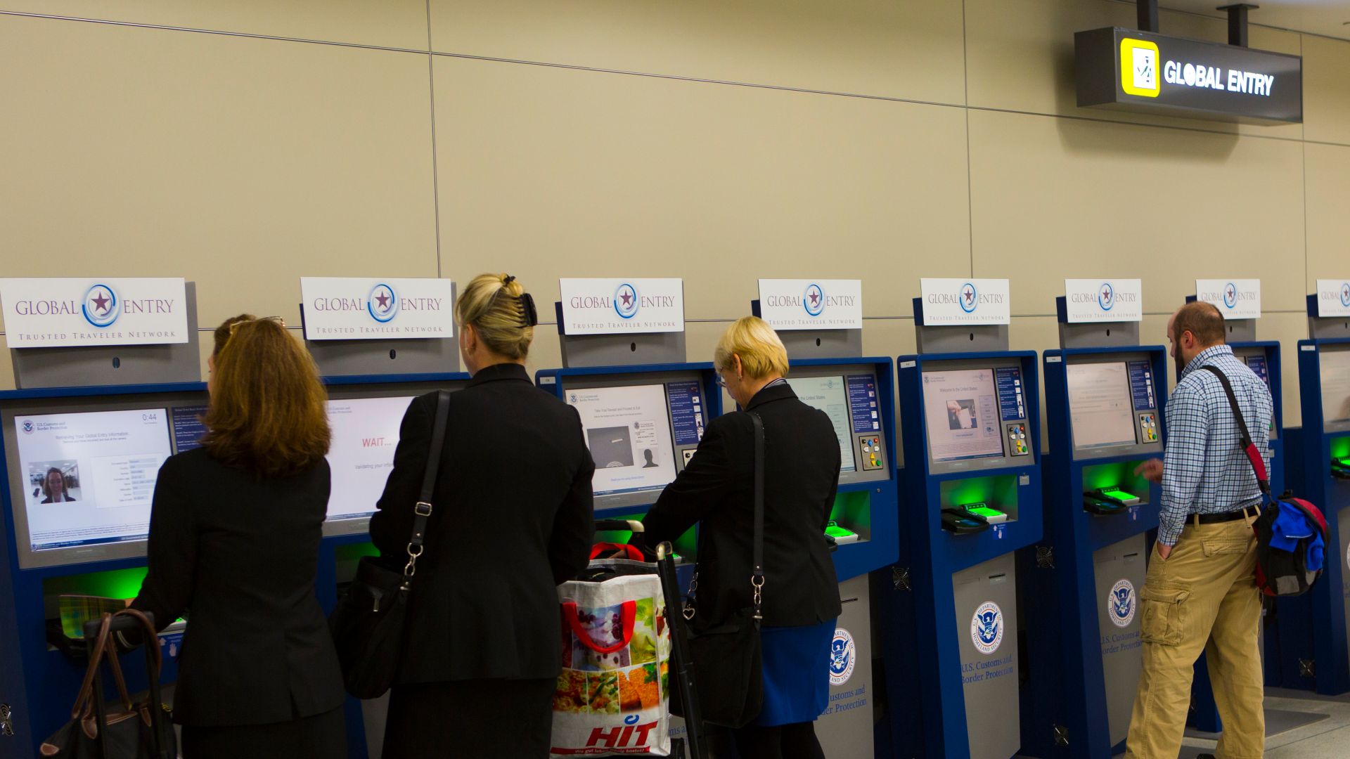 Global Entry and APC Kiosks, located at international airports across the nation, streamline the passenger's entry into the United States. Photo by James Tourtellotte