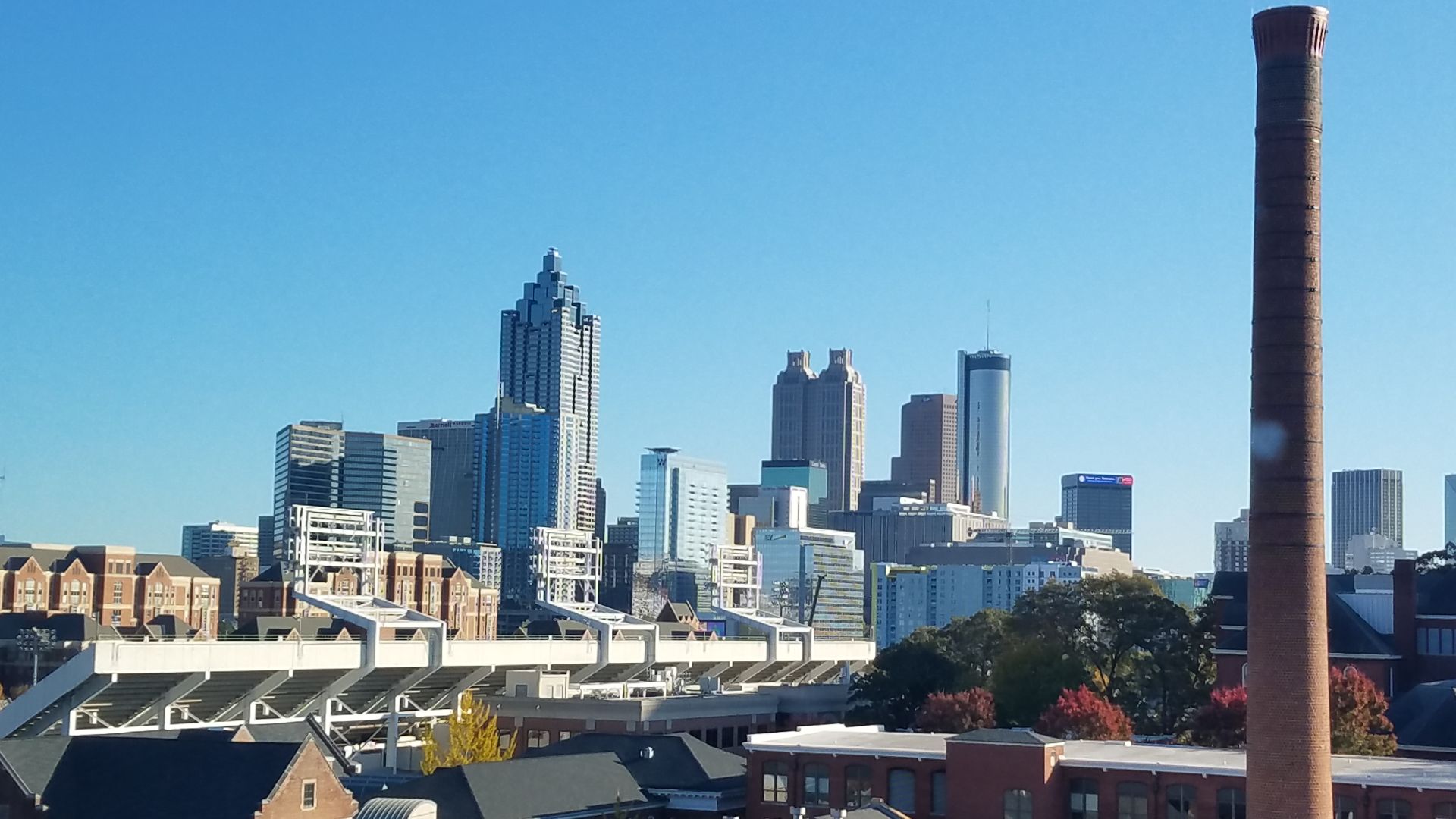 Downtown Atlanta skyline, as viewed from Crosland Tower on the main campus of the Georgia Institute of Technology.