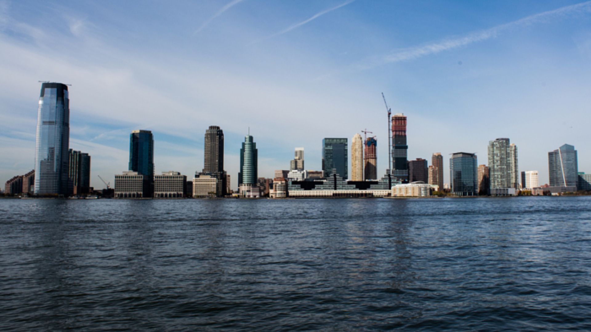 New Jersey skyline from Statue of Liberty
