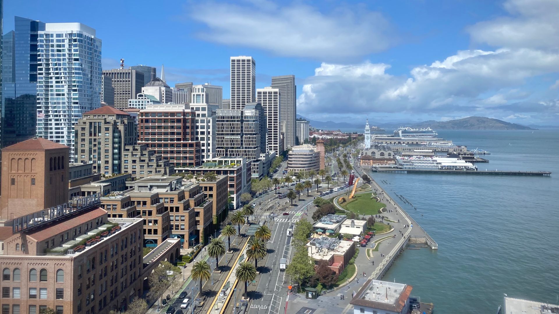 San Francisco, California April 2022, Skyline along Bayfront