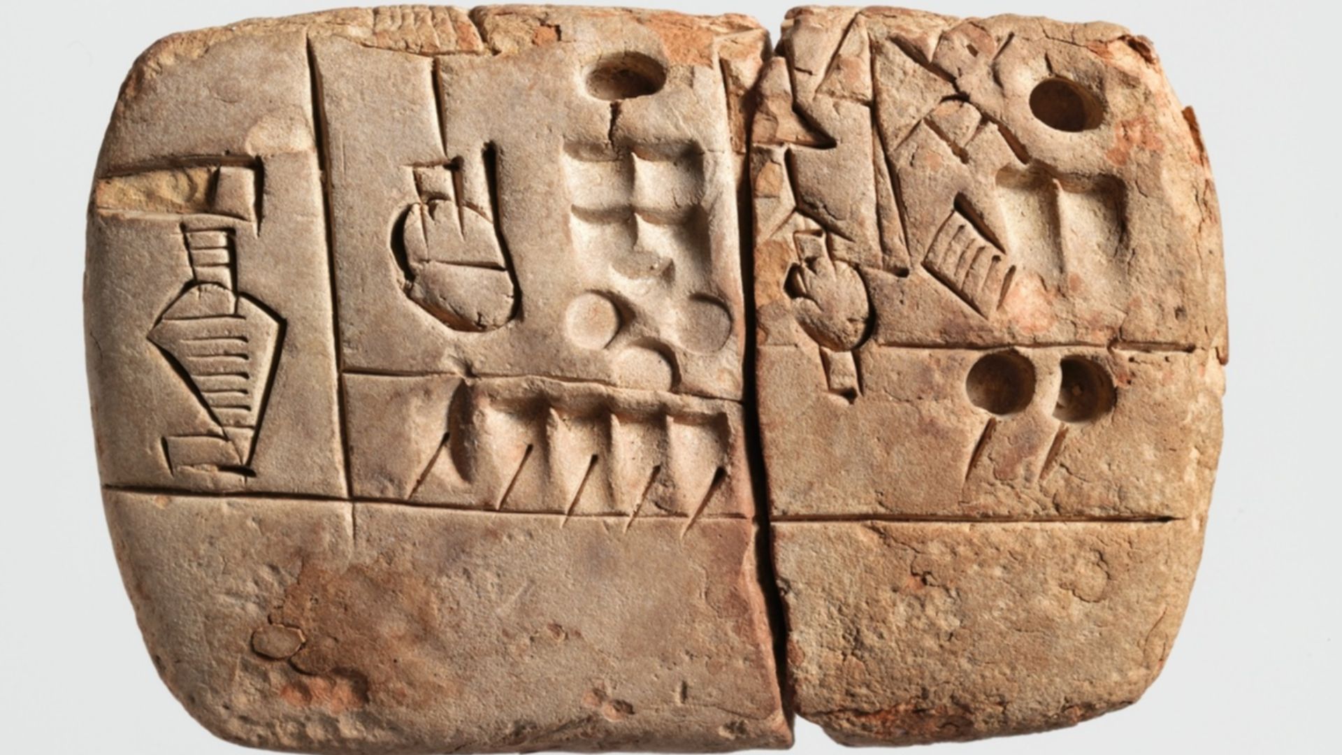 Sumerian; Cuneiform tablet; Clay-Tablets-Inscribed