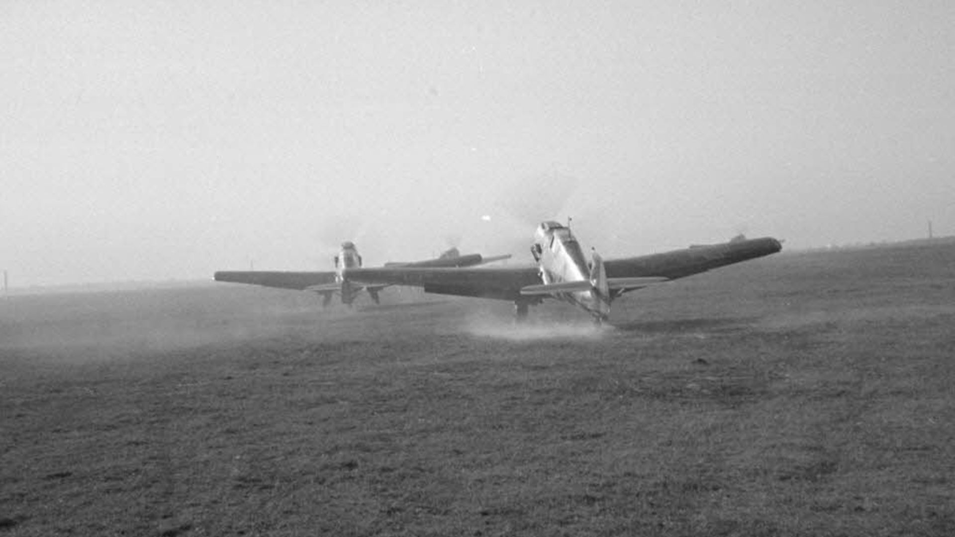 Messerschmitt Bf 109E fighter planes of the Romanian 7th Fighter Group.