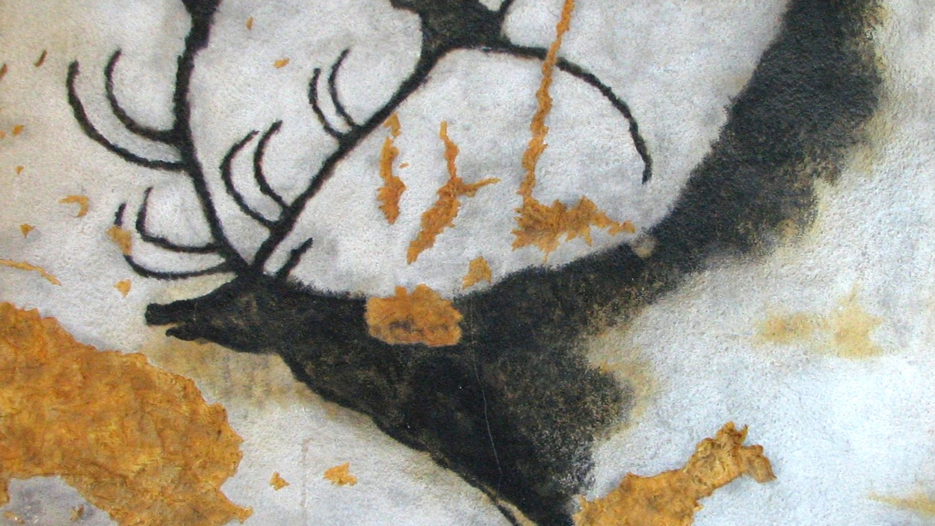 A REPLICA of depiction at the cave of Lascaux. It is NOT THE ORIGINAL