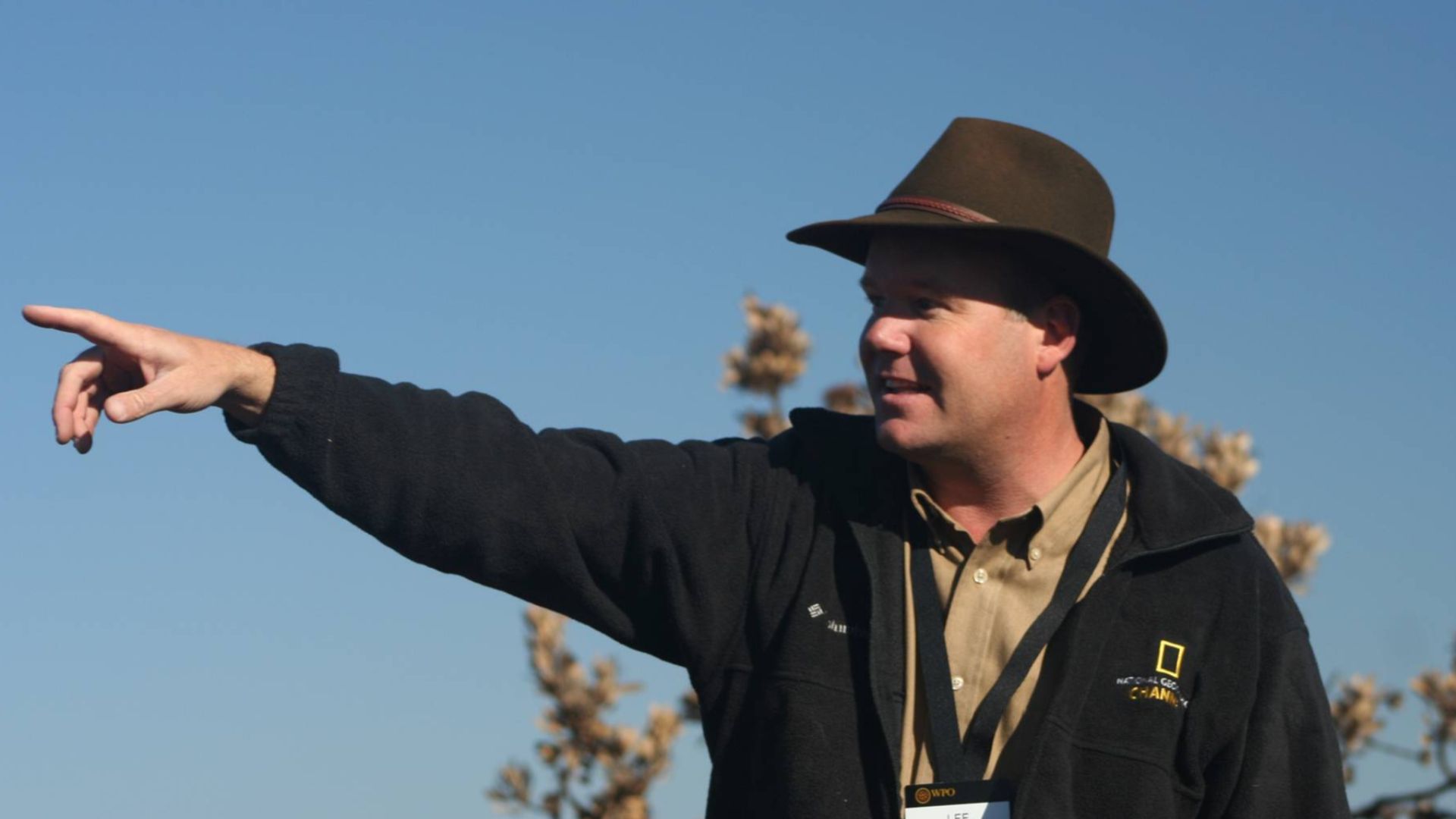 Lee Berger giving a tour in 2006.