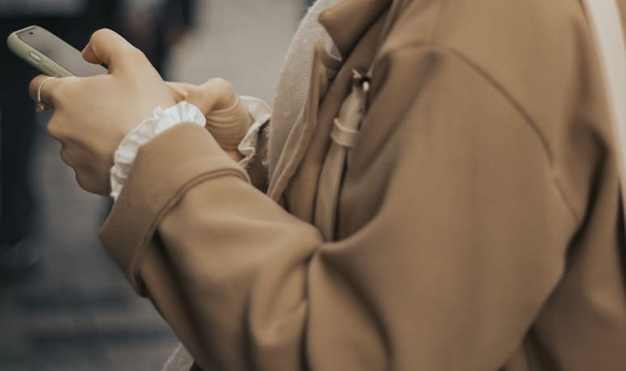 Close up of Woman Using Cellphone