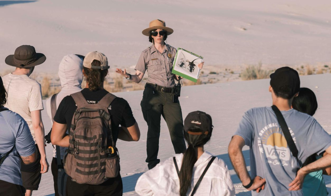 Tourists with a Tour Guide