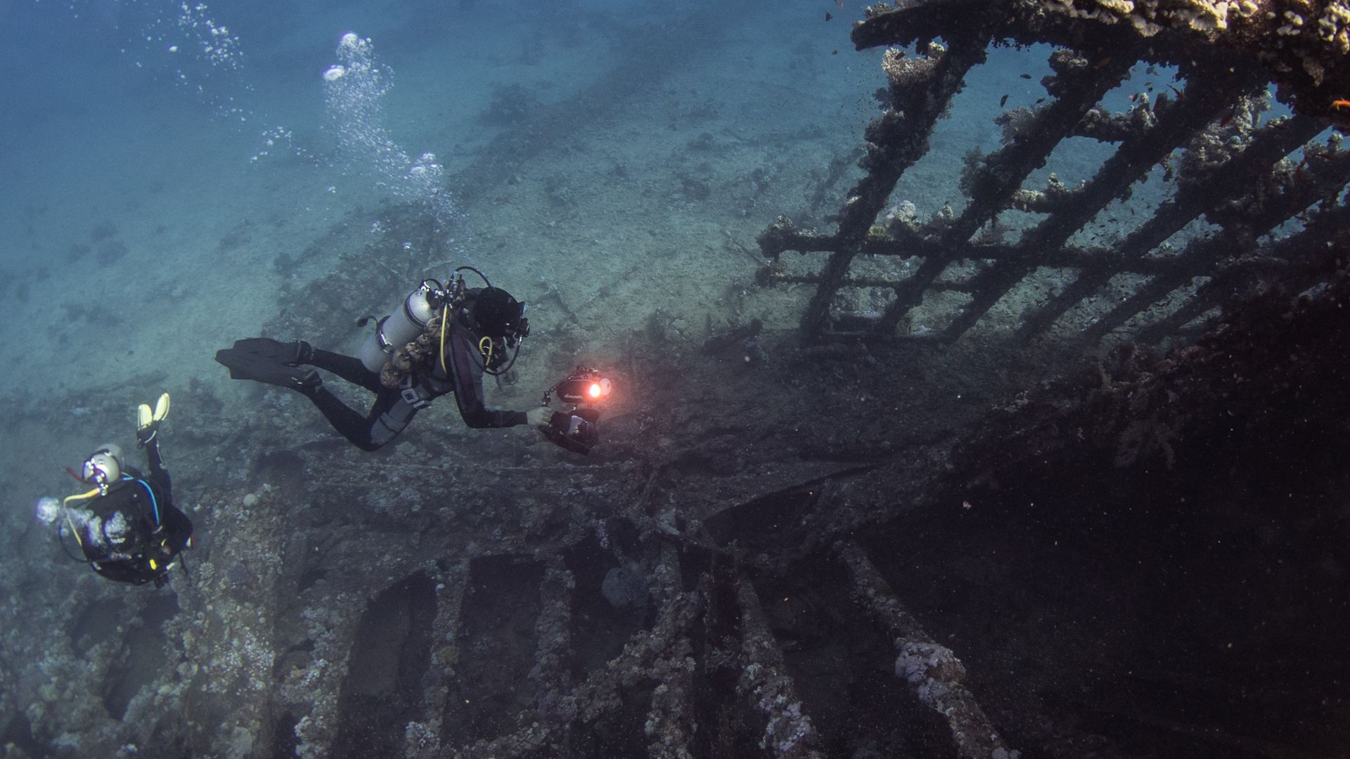 Wreck of the SS Carnatic (built 1862) in the Red Sea, Egypt.