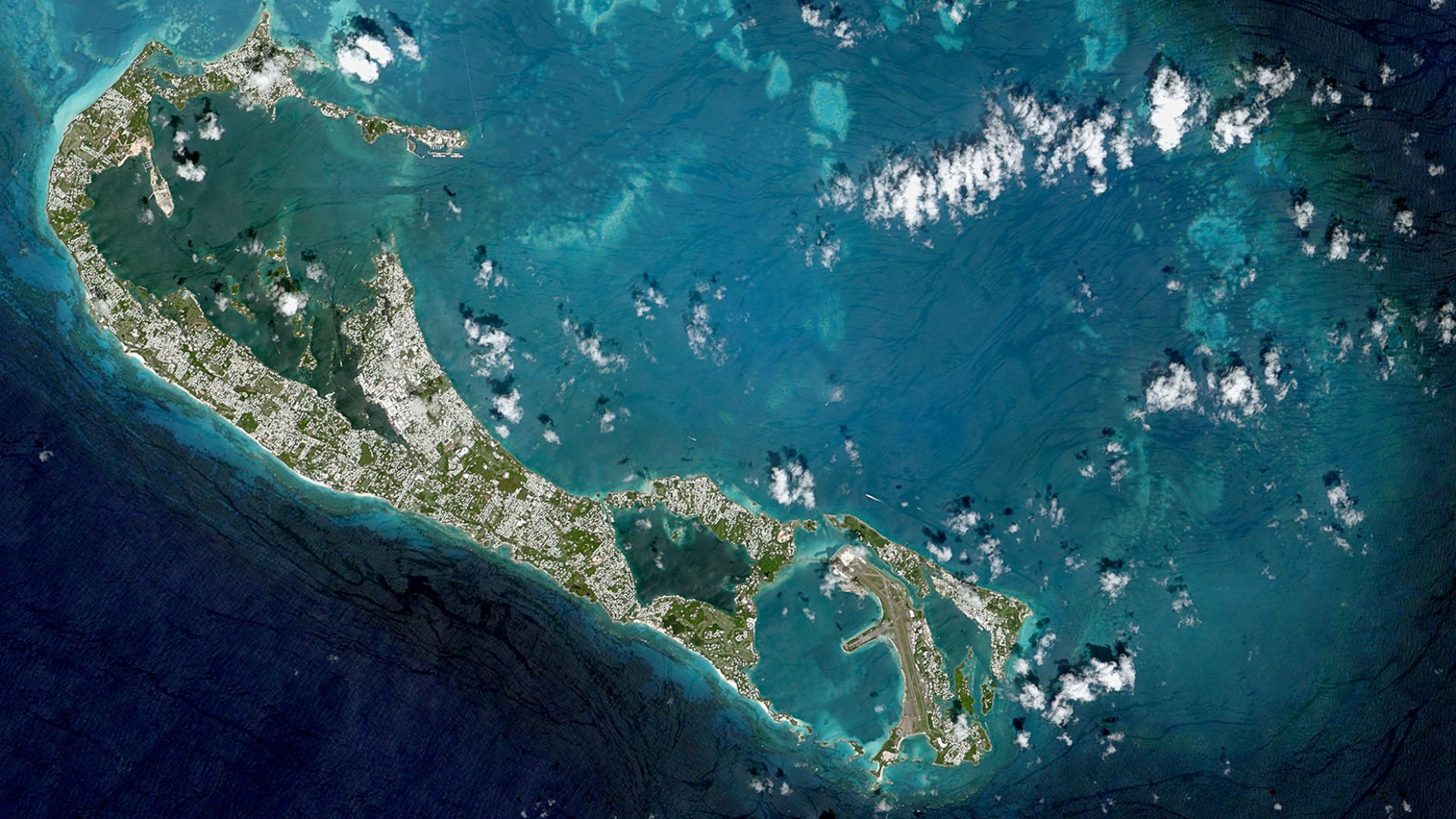 Bermuda, as viewed by Hodoyoshi-1 satellite.