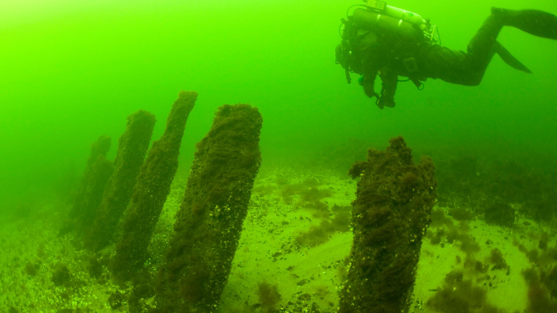 Laevavrakk, nn Littegrundi vrakk. Vraki küljeosa.