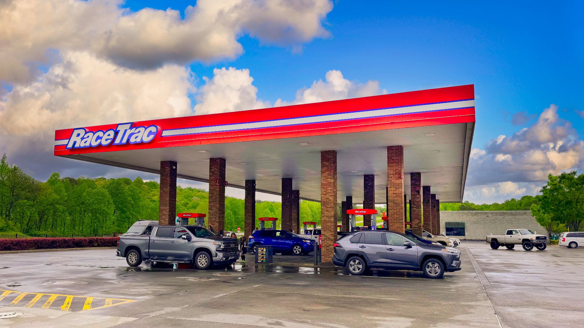 A RaceTrac gas station convenience store in Jasper, Georgia, US