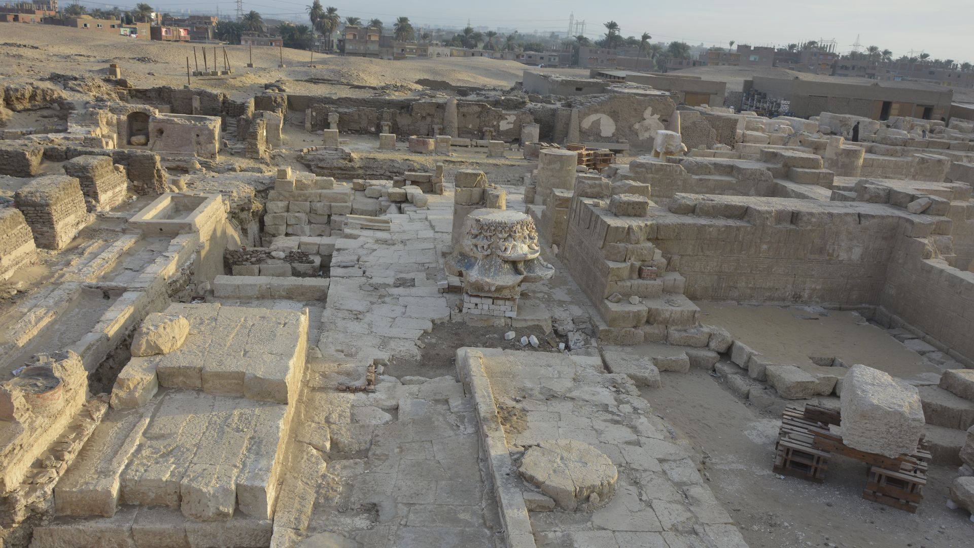 L2 as seen from above in the Athribis temple in Sohag, Egypt