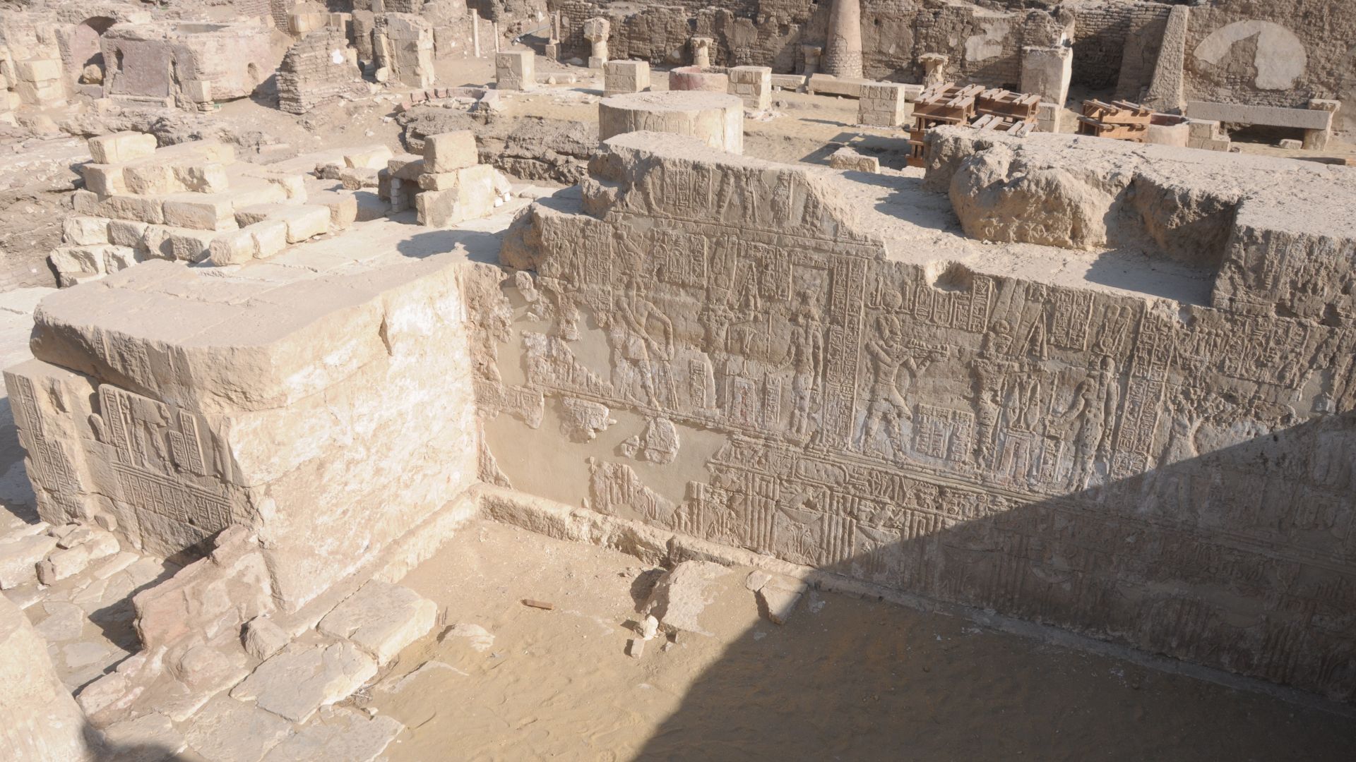 Room K1 in the Athribis temple in Sohag, Egypt