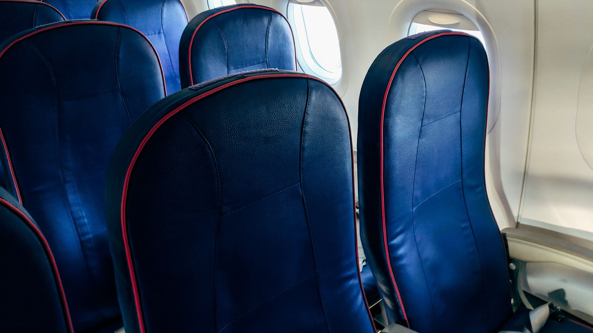 blue airplane seat lot