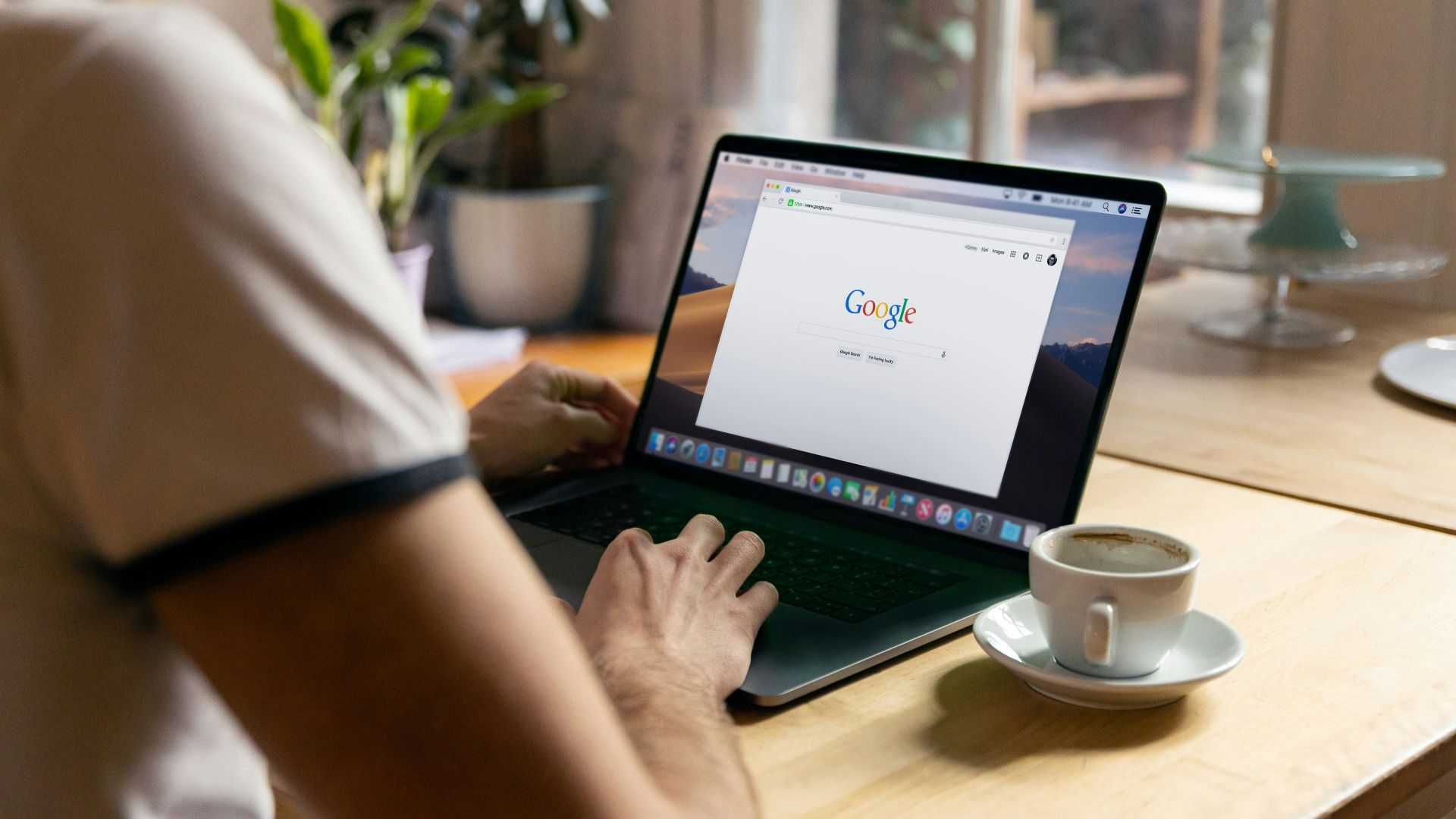 person using black laptop computer