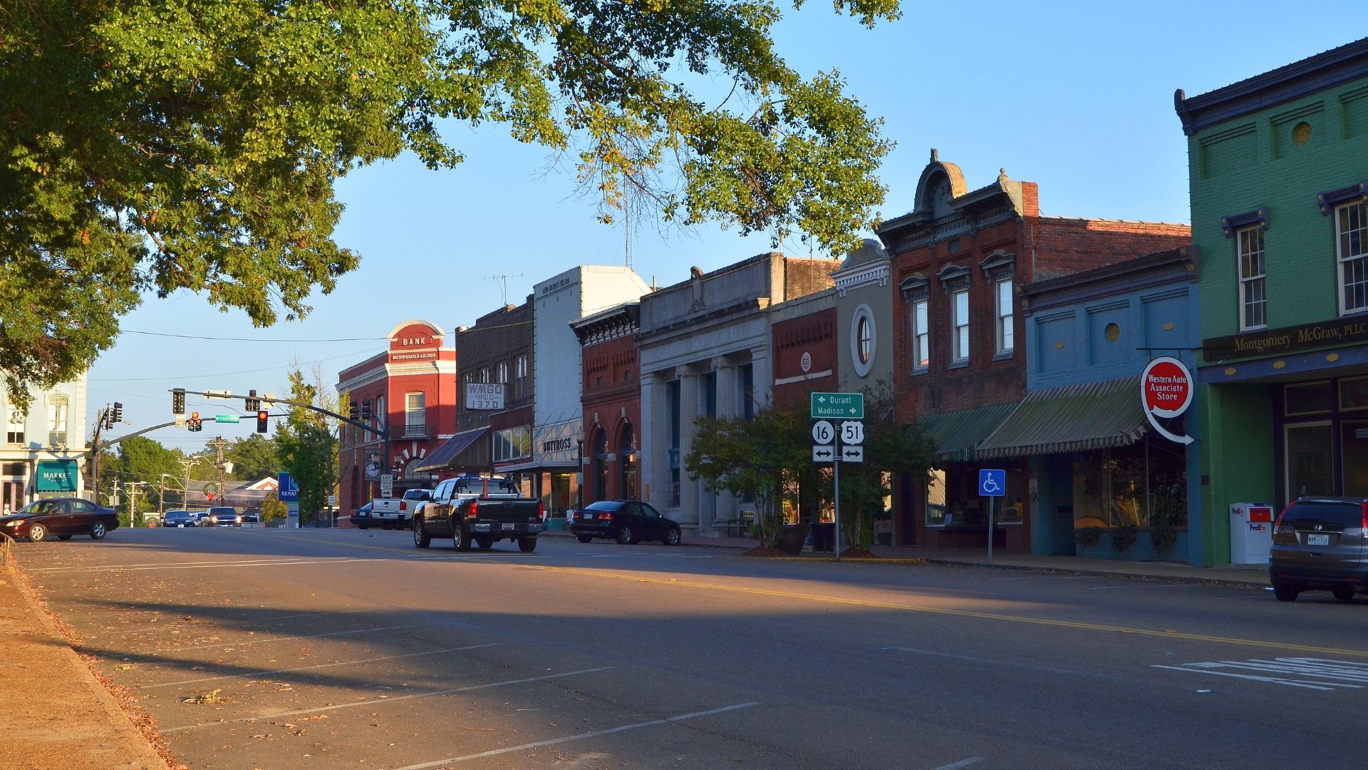 Peace Street on Courthouse Square, Canton, Mississippi.