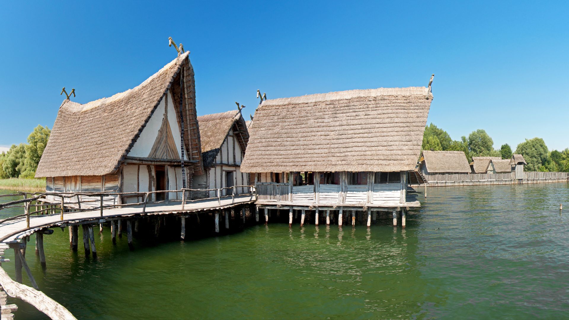 Bronze Age Village Unteruhldingen, Pfahlbaumuseum Unteruhldingen, Uhldingen-Mühlhofen, Lake Constance, Germany