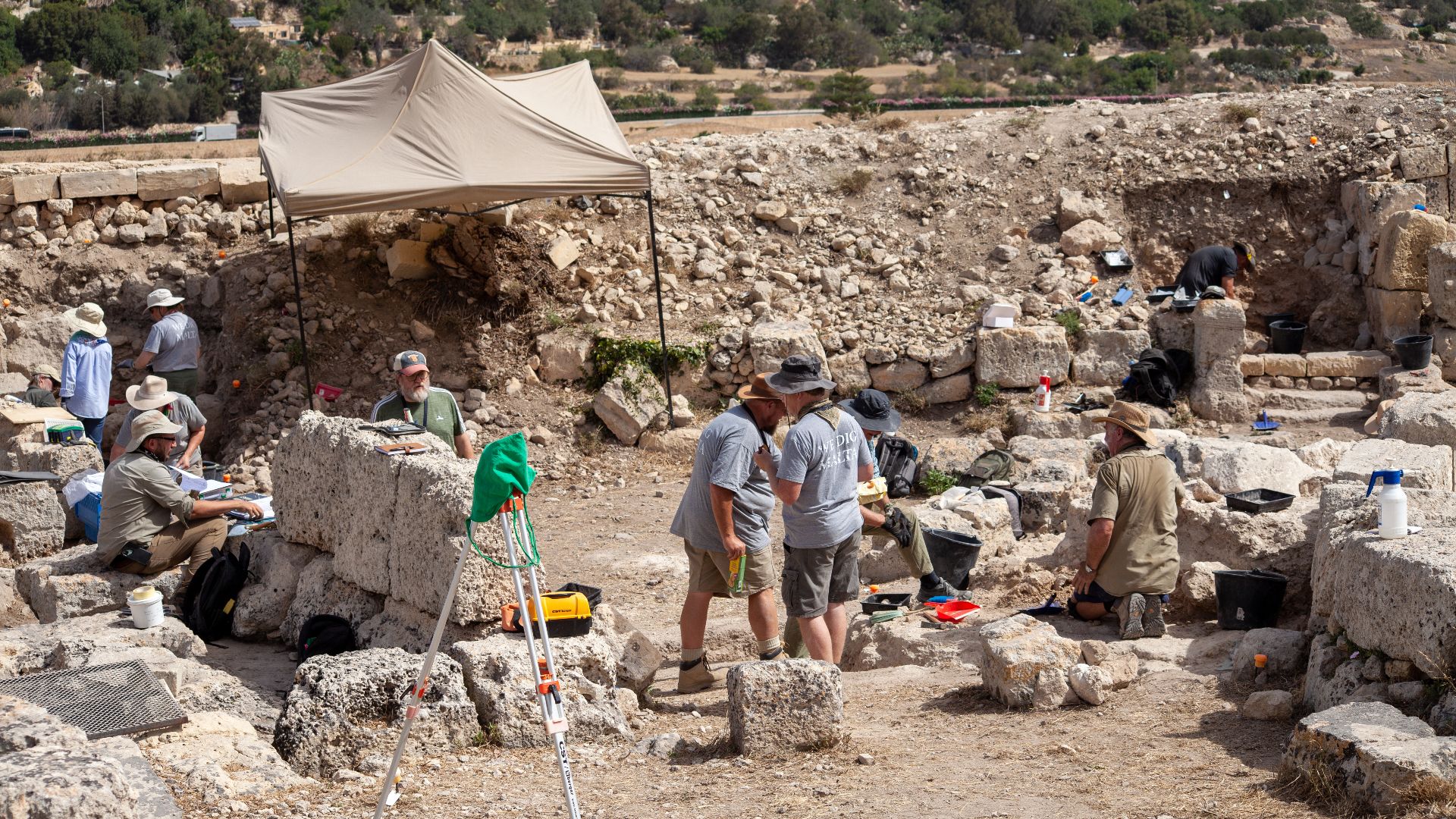 Archaeological Excavation activity at the Roman Villa Area Rabat Malta 22