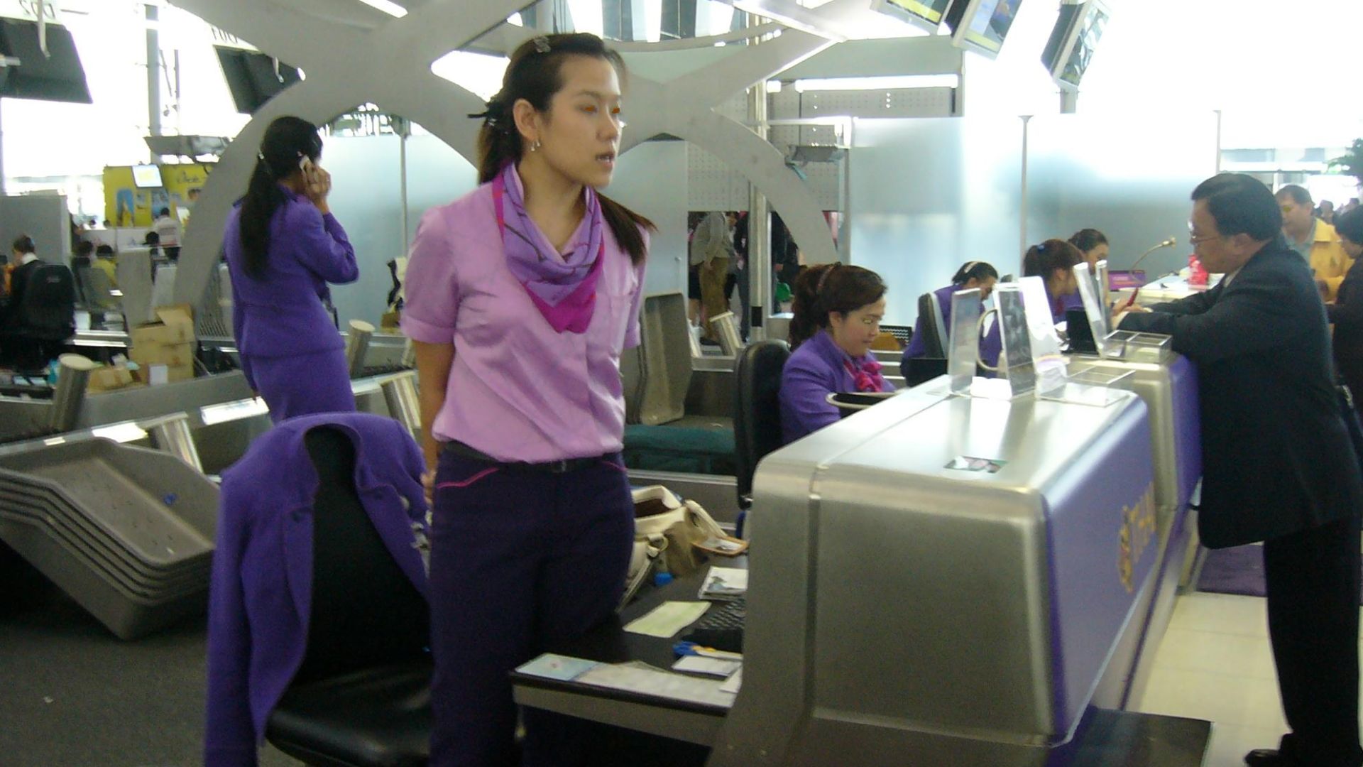 Thai Airways International Check-In-Counters at Suvarnabhumi International Airport, Thailand