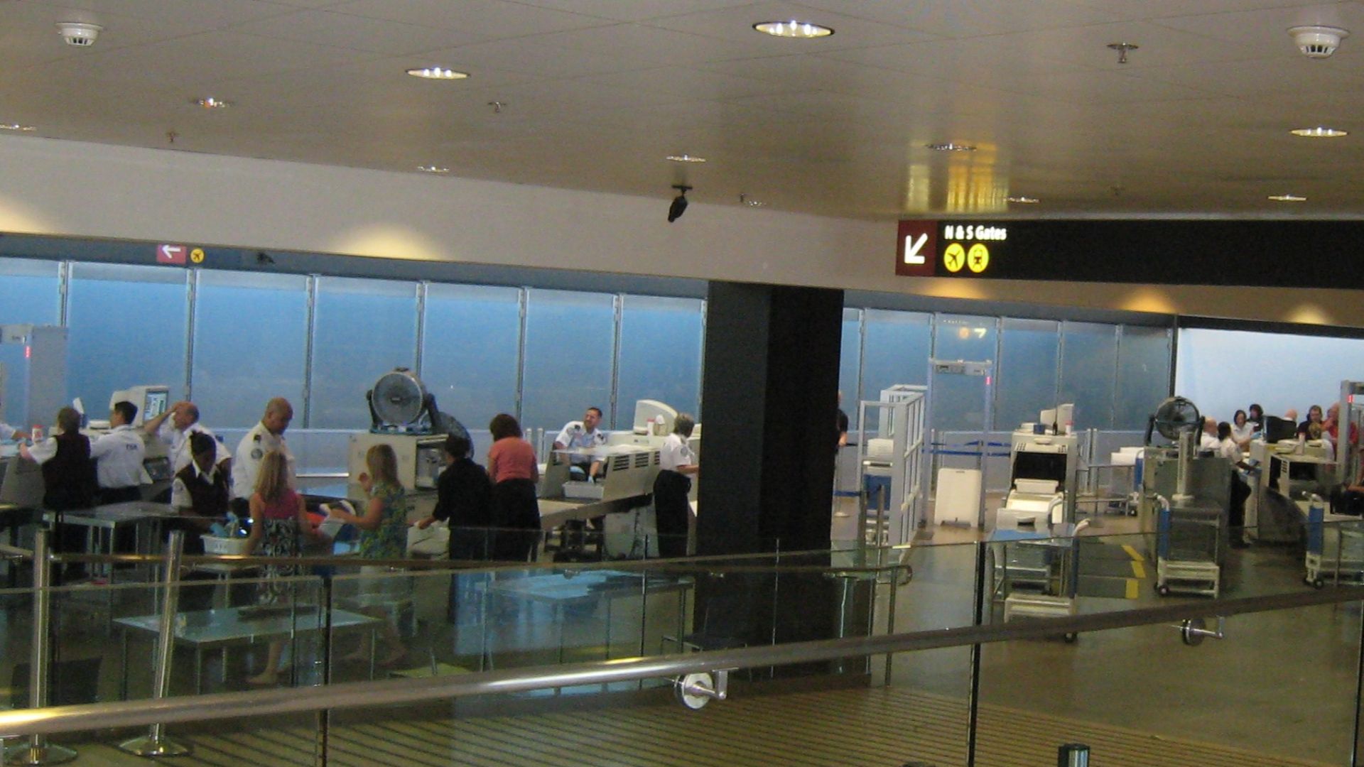 Security checkpoint at Seattle Tacoma (SeaTac) International Airport