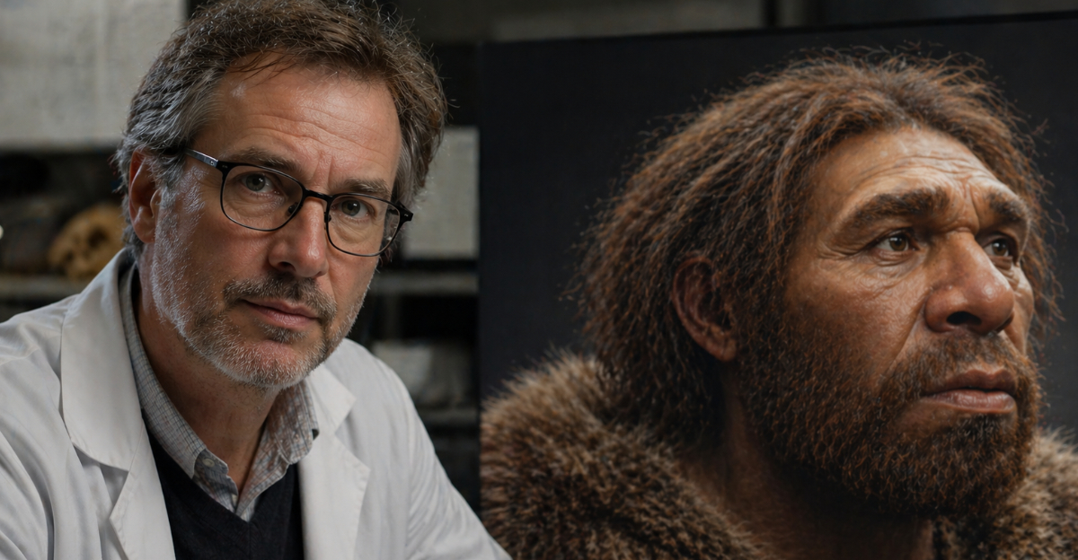 scientist and neanderthal