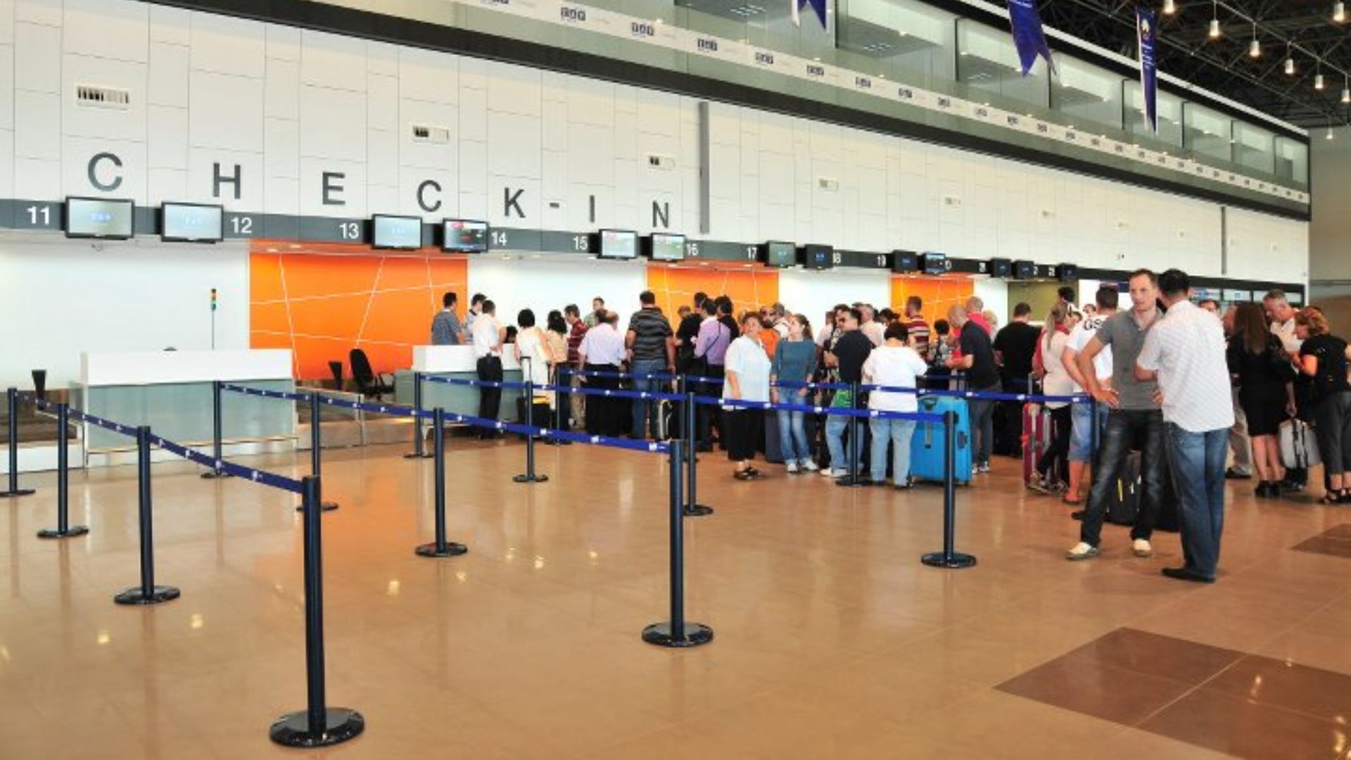 Check-in desks for the new terminal.