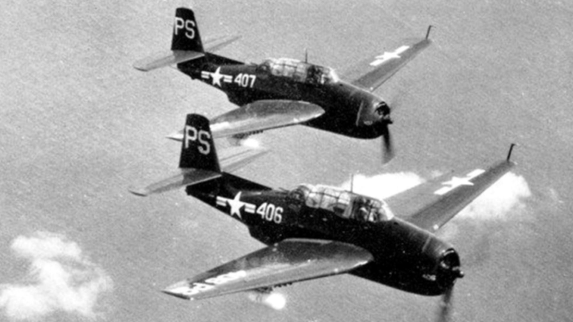 U.S. Navy Grumman TBM-3E Avenger s of Attack Squadron 10A (VA-10A)