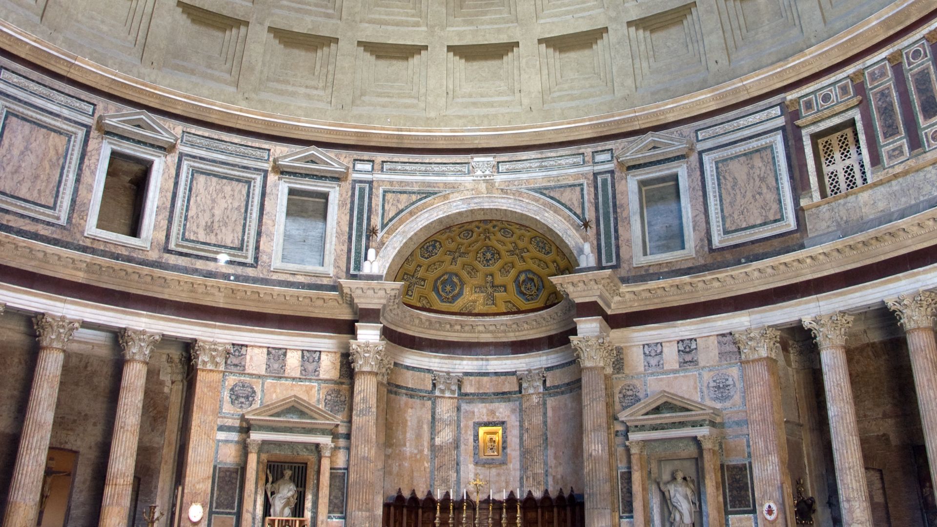 Interior of the pantheon in Rome