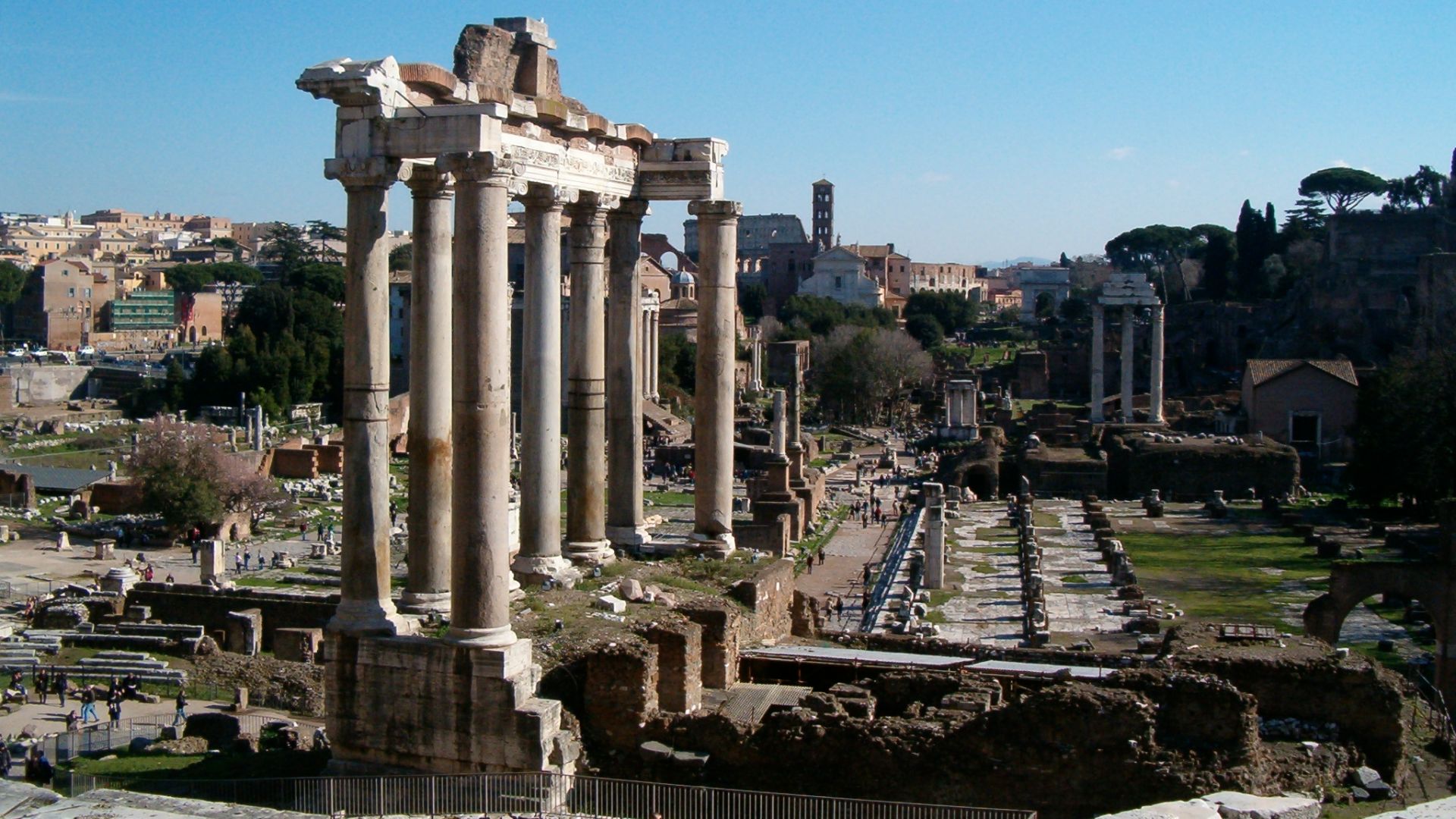 Temple of Saturn, in the Forum Romanum, Rome.
