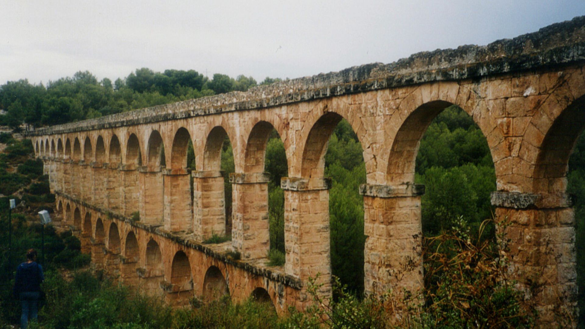 Roman acqueduct near Tarragona, Catalonia, Spain.