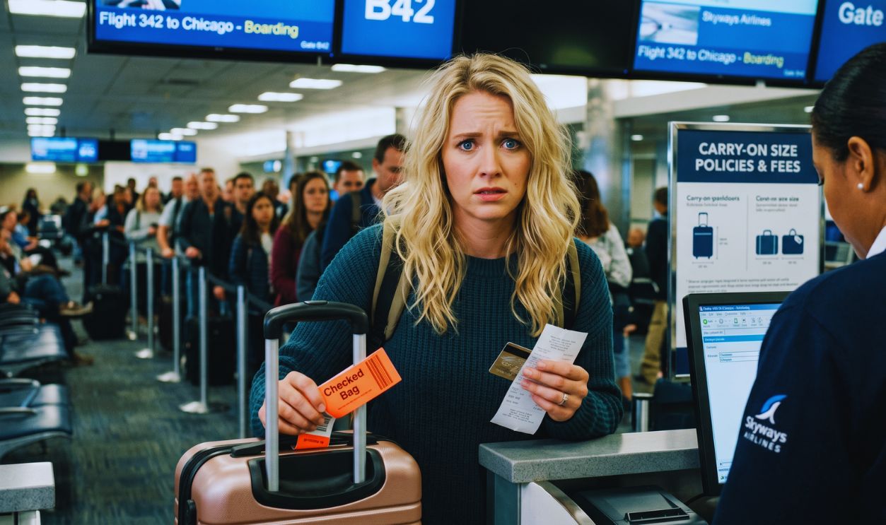 Woman gate check fee