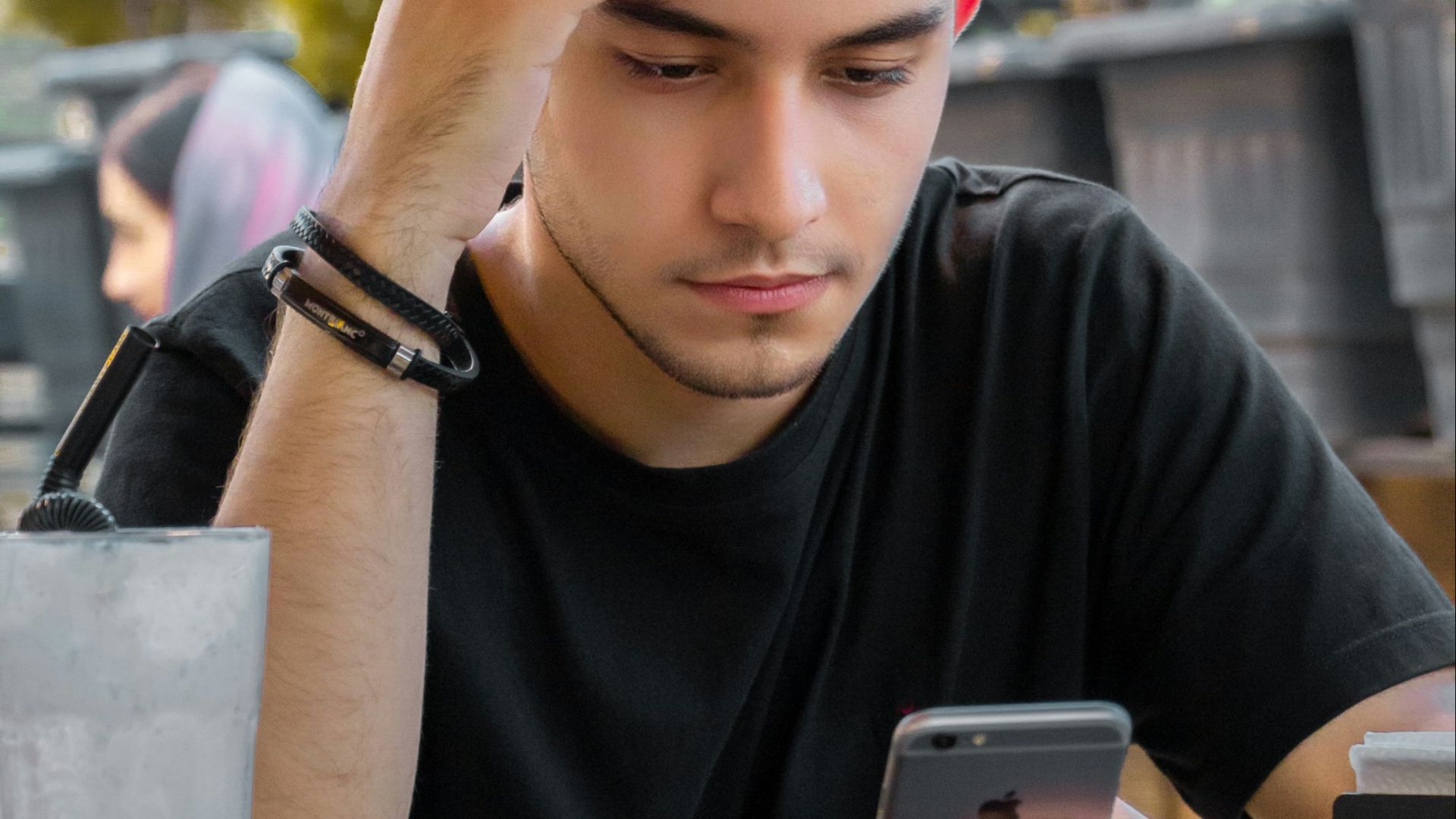 a person holding a phone