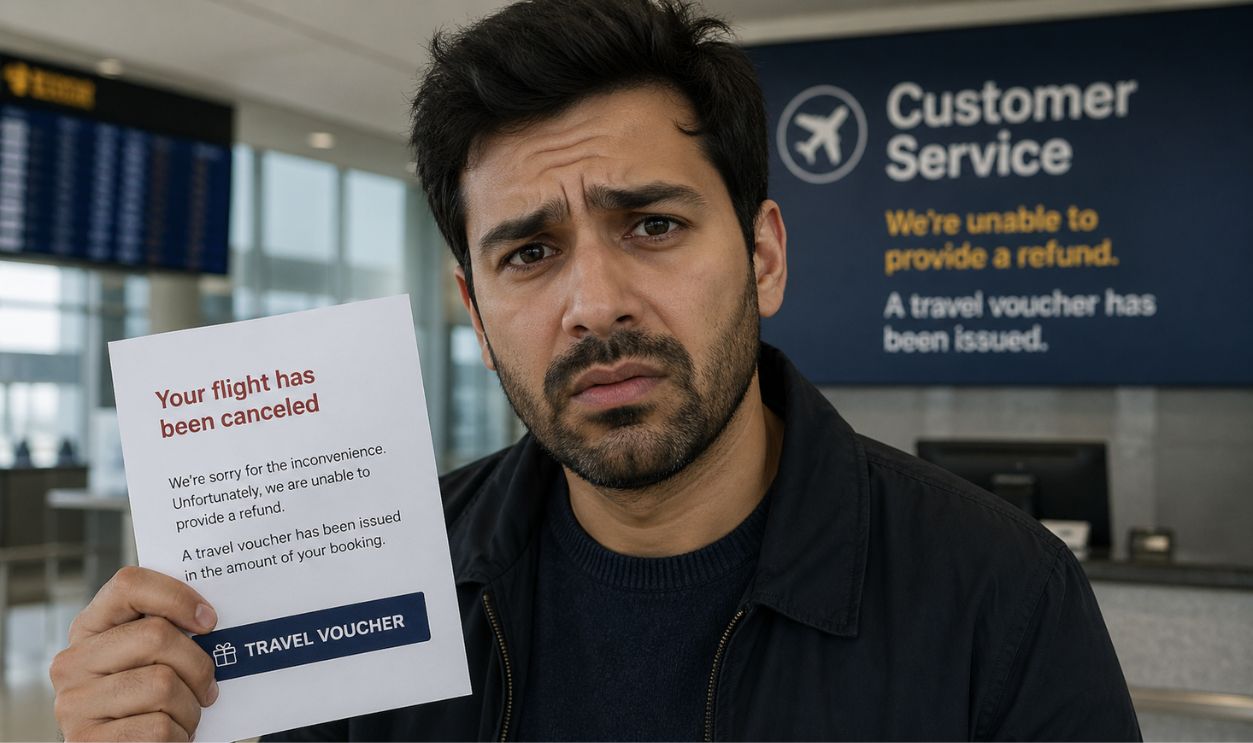 Flight canceled and voucher issued