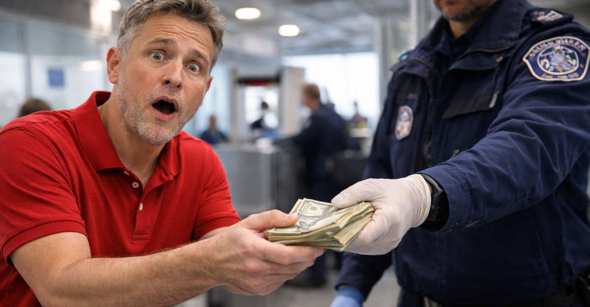 money confiscated at airport